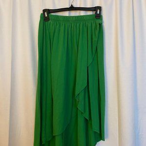 Green Slit Skirt by Bobi